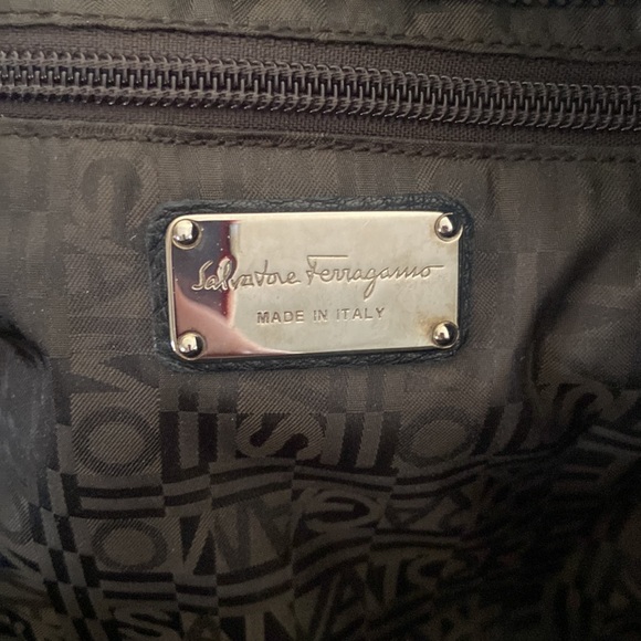 Salvatore Ferragamo Pebbled Leather Satchel/Crossbody - Picture 8 of 11